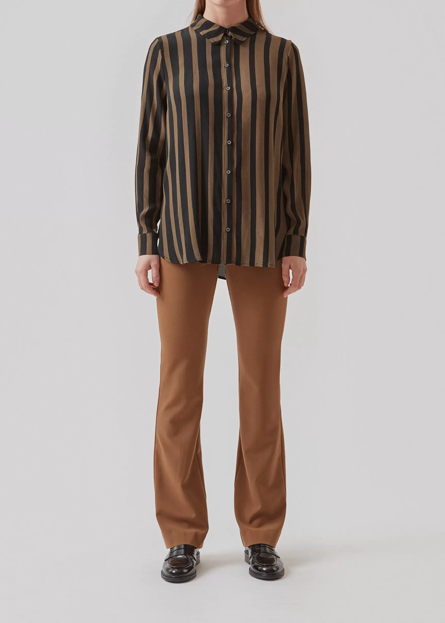 Best Sale Modström AliciaMD print shirt - Bold Sienna Stripe BoldSiennaStripe