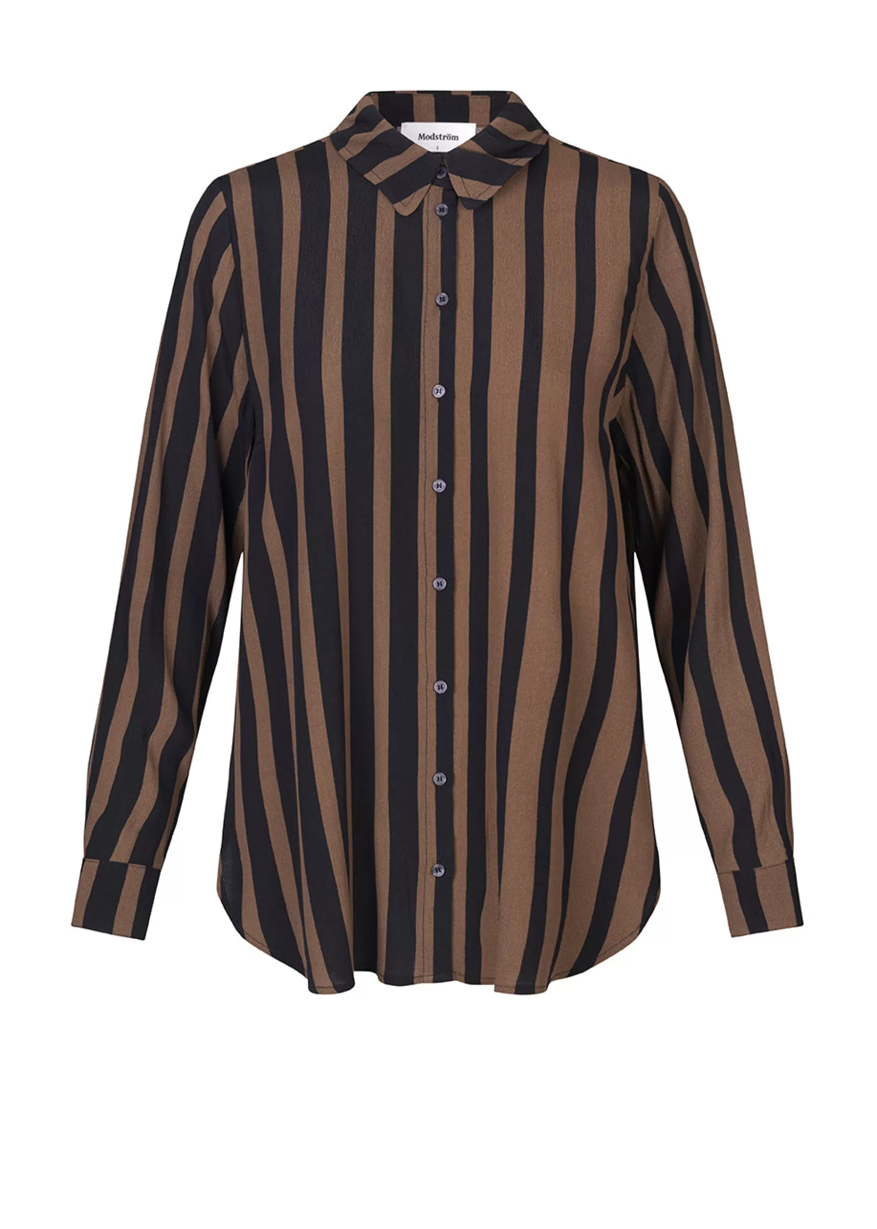 Best Sale Modström AliciaMD print shirt - Bold Sienna Stripe BoldSiennaStripe