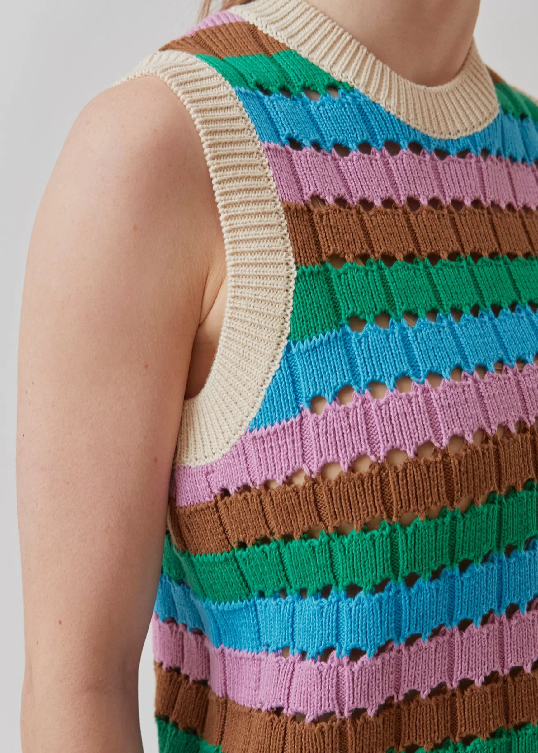 Shop Modström AxelMD vest - Multi Stripe MultiStripe