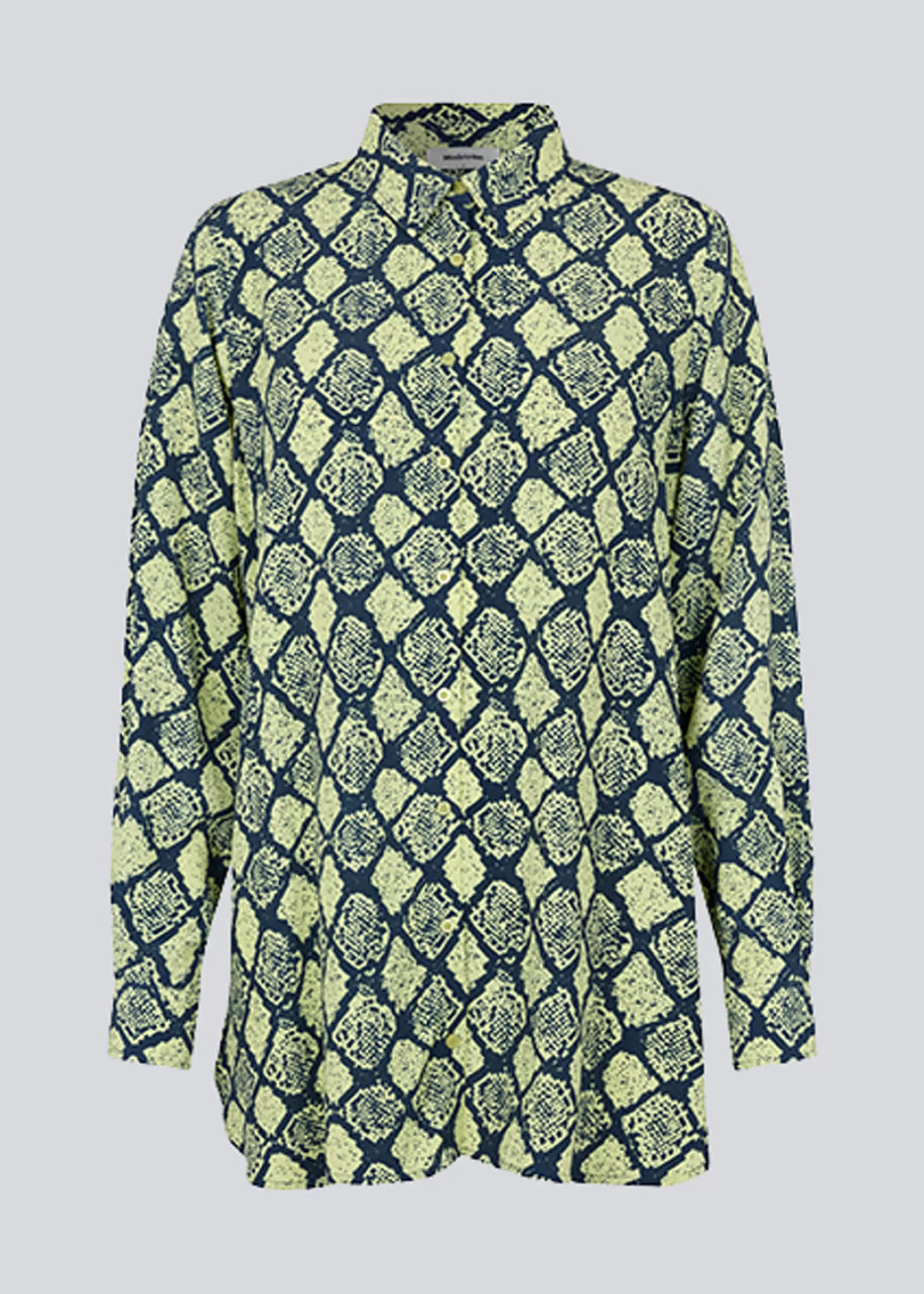 Sale Modström CamilaMD print shirt - Yellow Snake YellowSnake