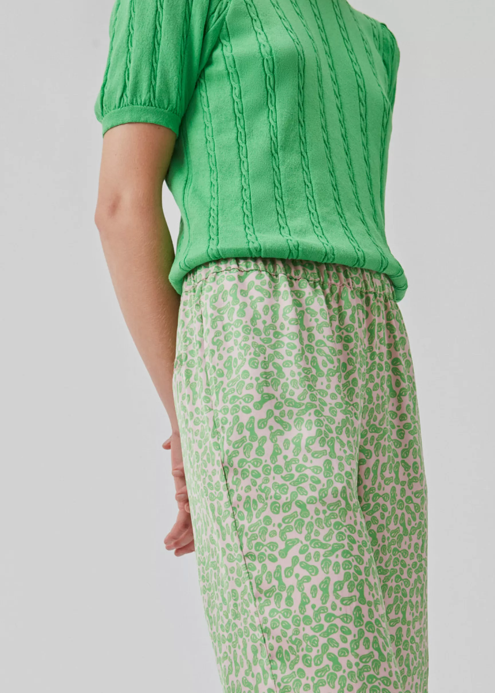 Store Modström ClarkeMD print pants - Classic Green Smiley ClassicGreenSmiley