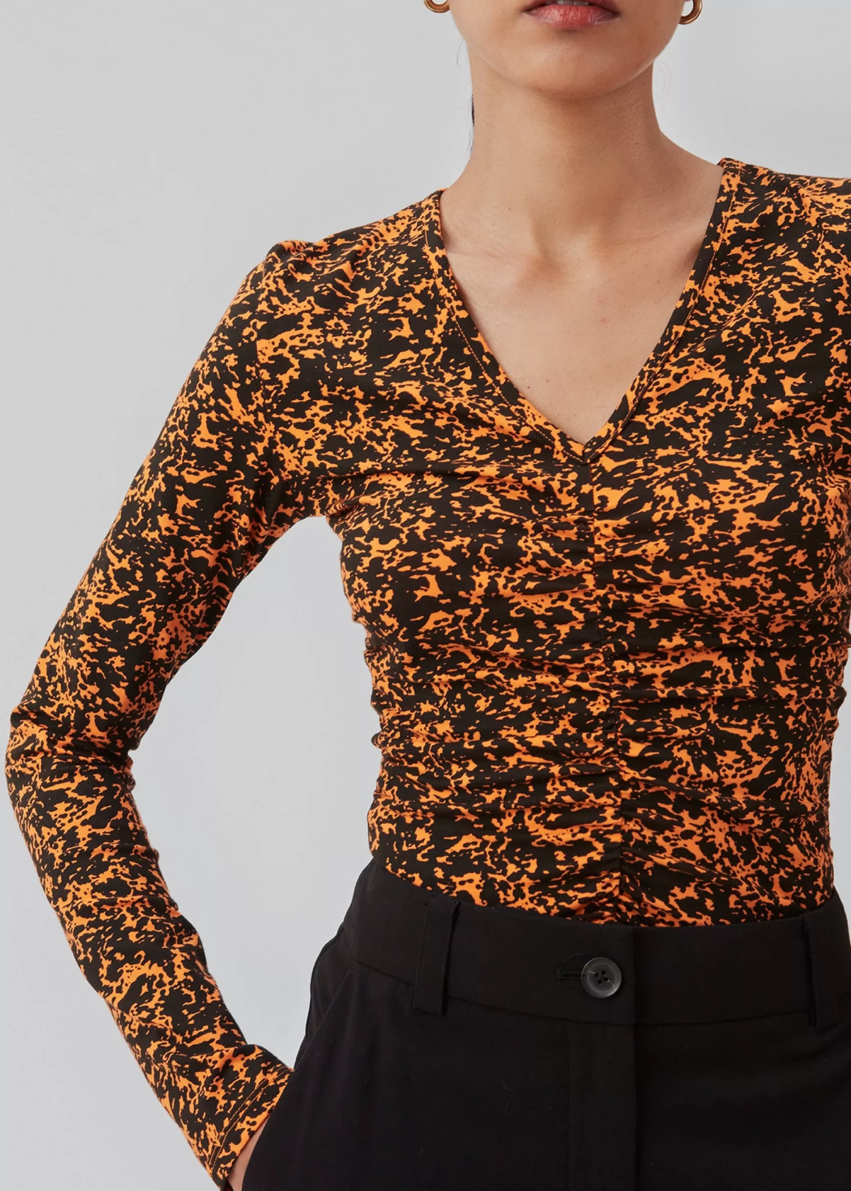 New Modström CurtisMD print top - Vibrant Orange Splash VibrantOrangeSplash