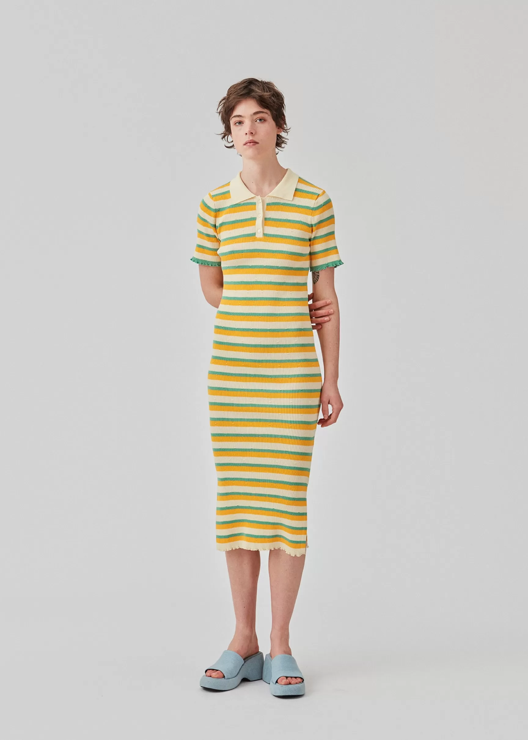 Best Sale Modström DorisMD dress - Jade Gold Stripe JadeGoldStripe