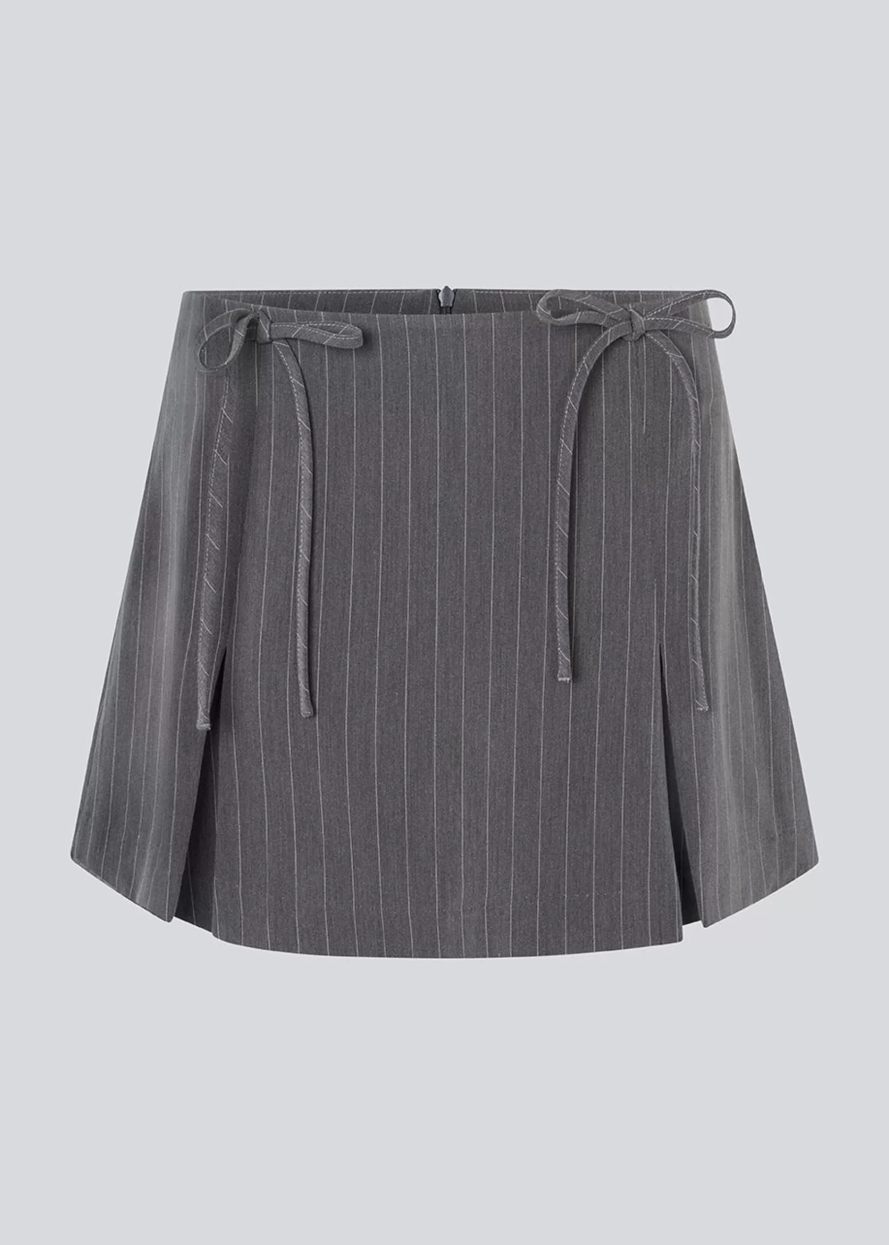 New Modström EmiliaMD bow skirt - Grey Pinstripe GreyPinstripe