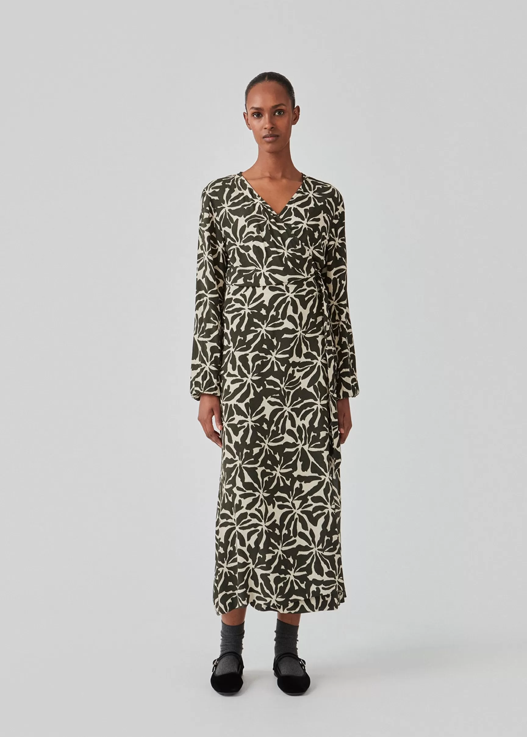 Online Modström FernMD print wrap dress - Ocean Fleur OceanFleur