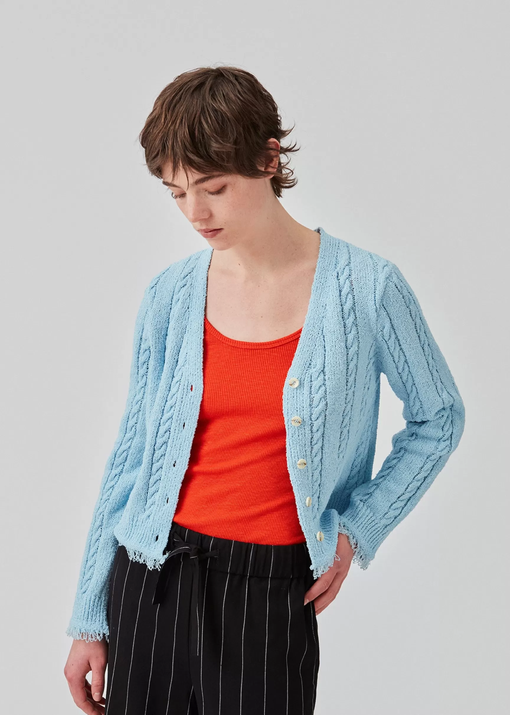 Outlet Modström FinaMD cardigan - Cool Blue CoolBlue