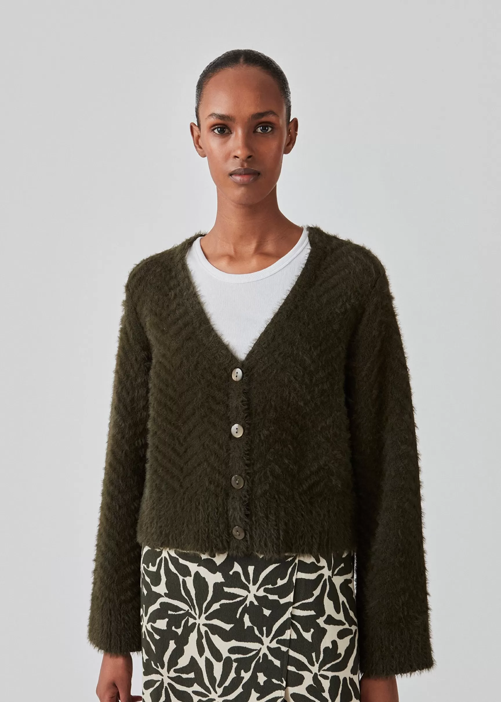 Hot Modström FloriaMD cardigan - Deep Pine DeepPine