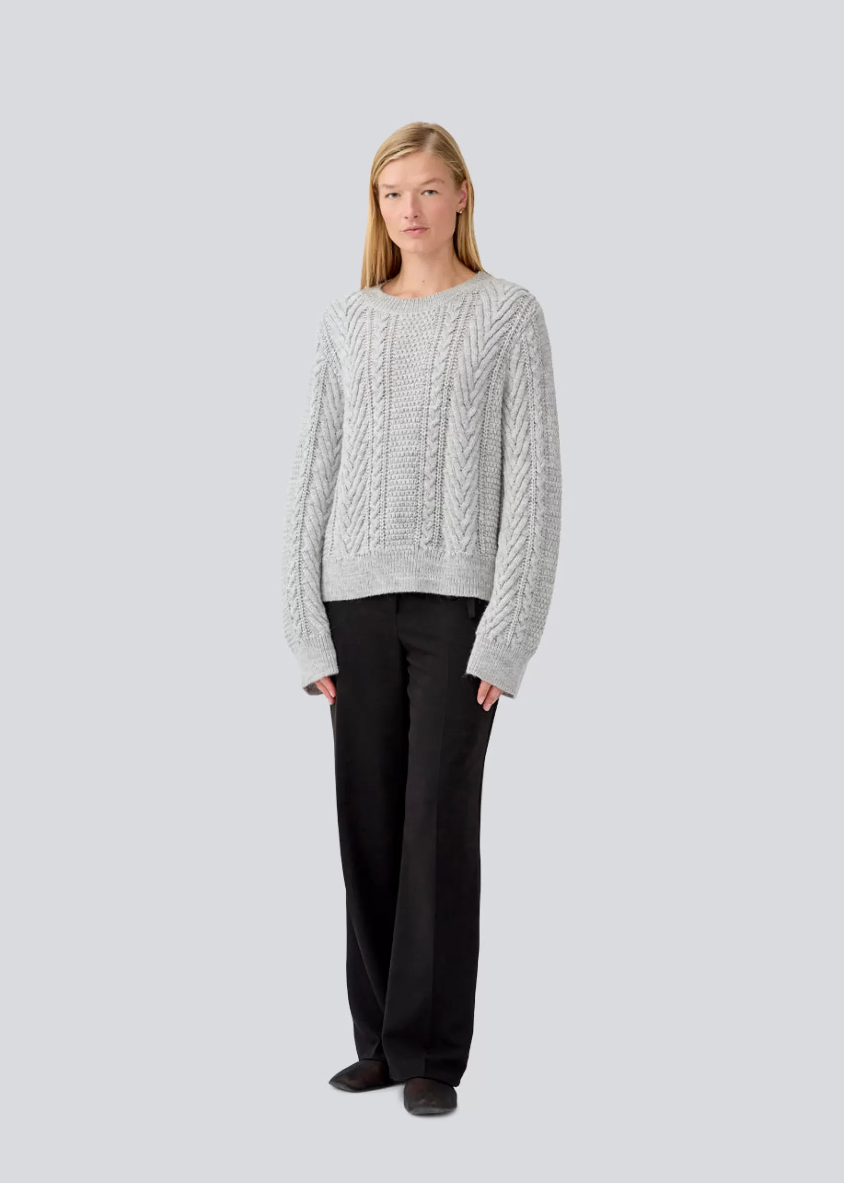 Cheap Modström GrannonMD o-neck - Grey Melange GreyMelange