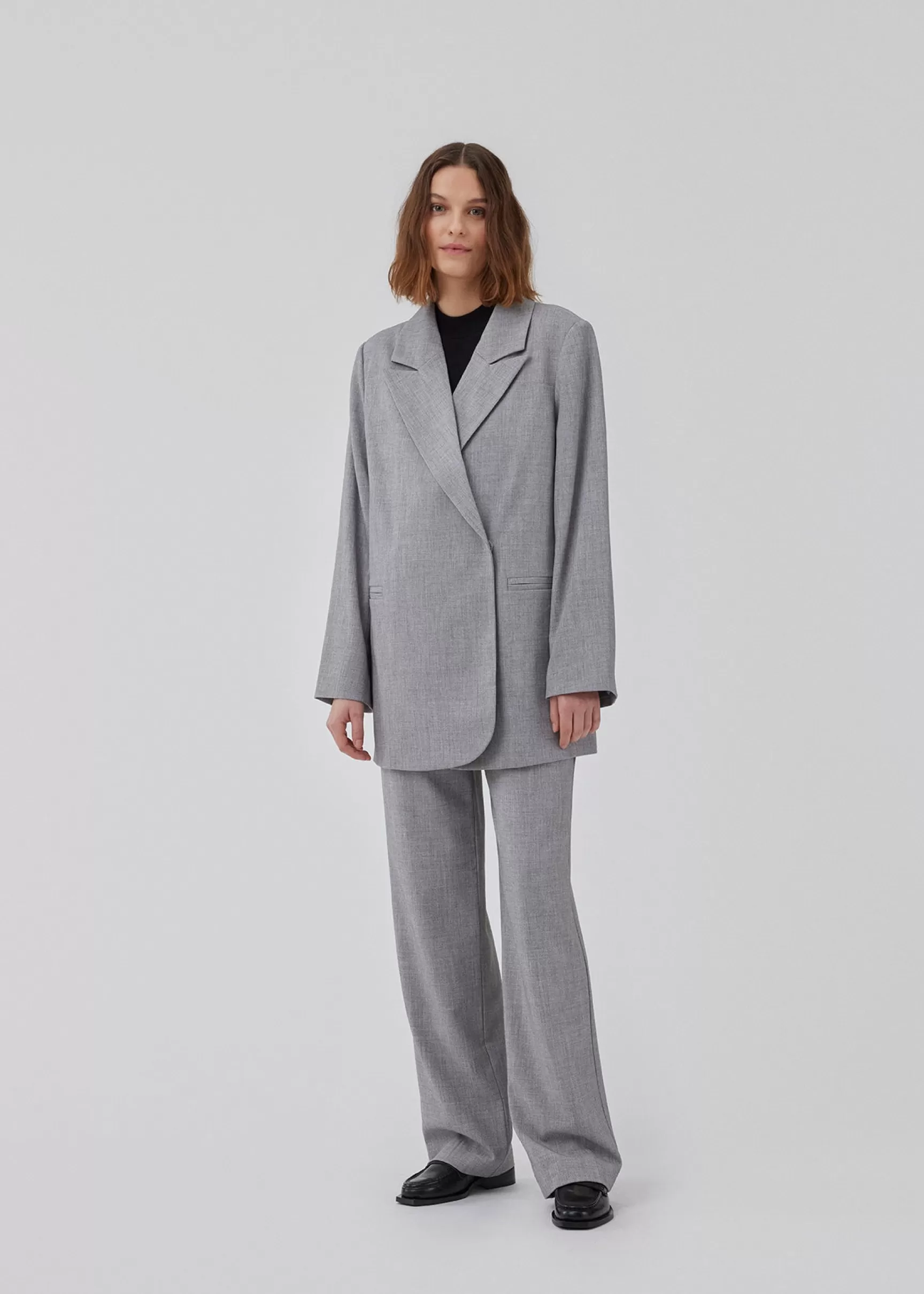 Online Modström HeartMD blazer - Grey Melange GreyMelange