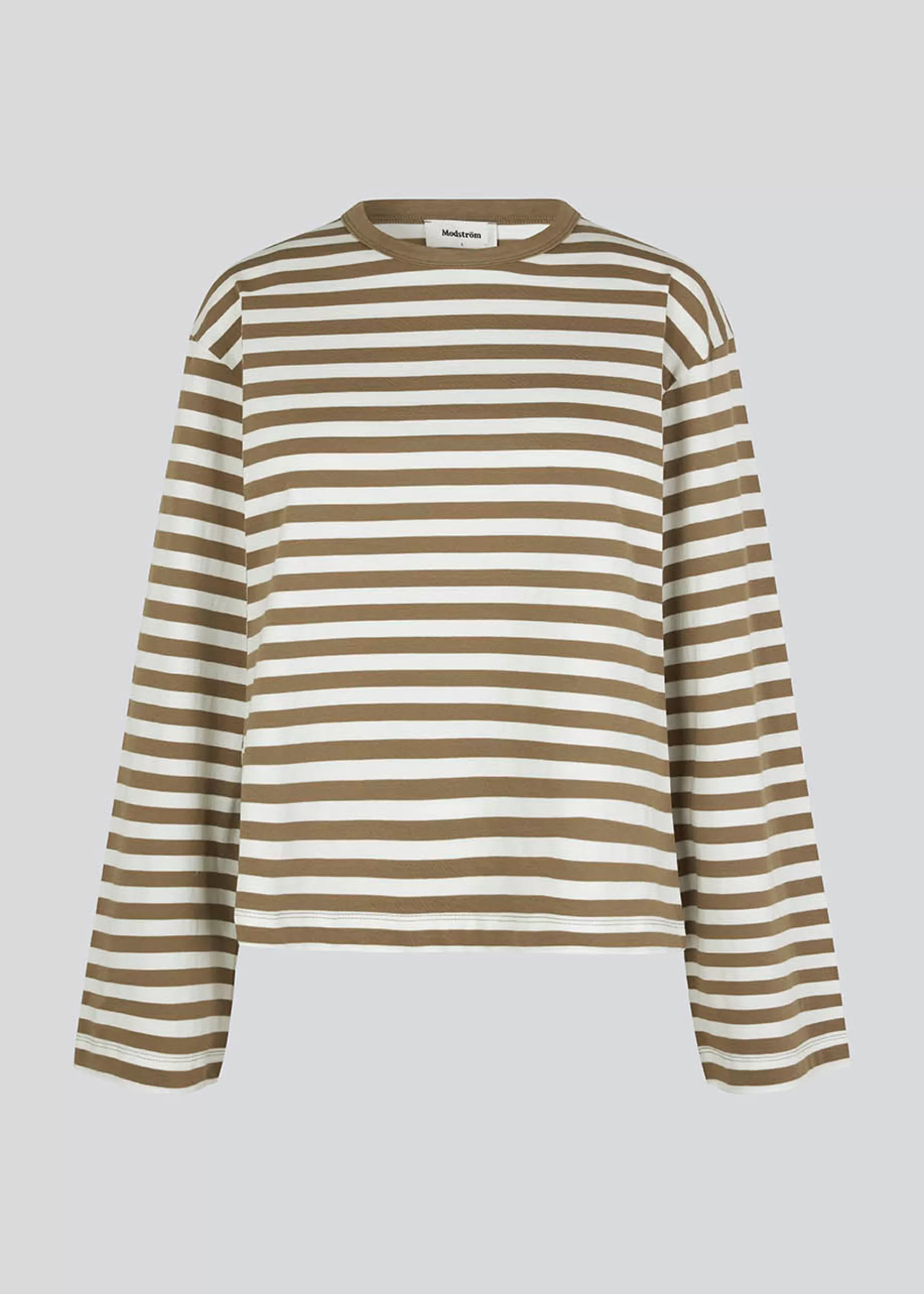 Online Modström HellenMD LS stripe t-shirt - Dune White Stripe DuneWhiteStripe