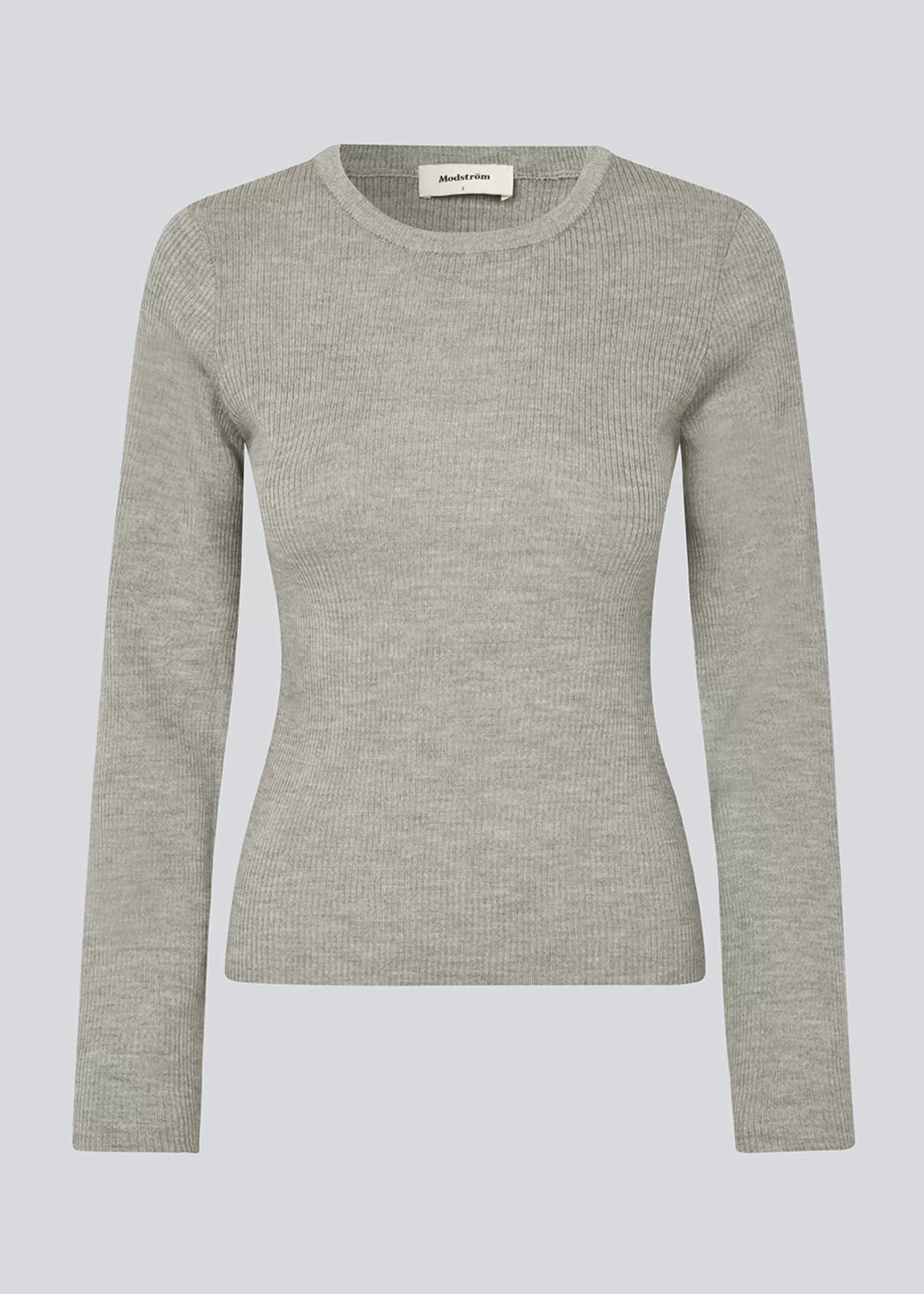 New Modström HirokiMD o-neck - Grey Melange GreyMelange