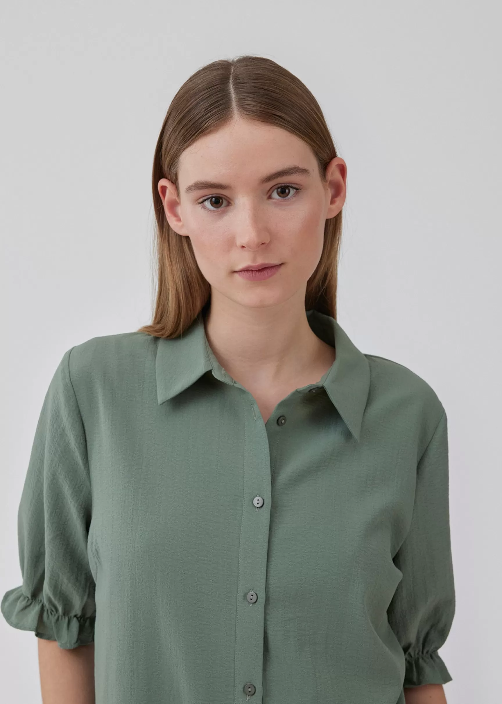 Clearance Modström HuntleyMD shirt - Soft Moss SoftMoss