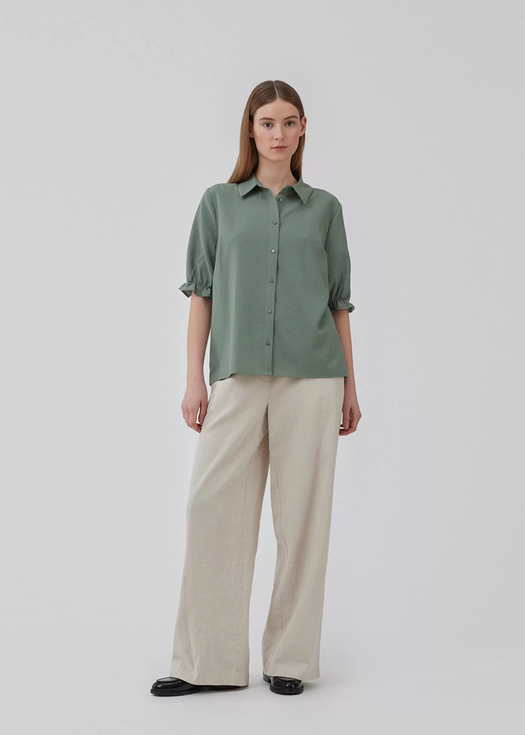 Clearance Modström HuntleyMD shirt - Soft Moss SoftMoss