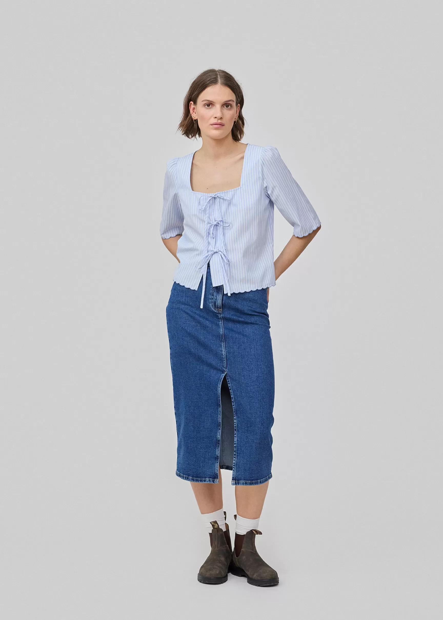 Online Modström InaraMD top - Light Blue stripe LightBluestripe