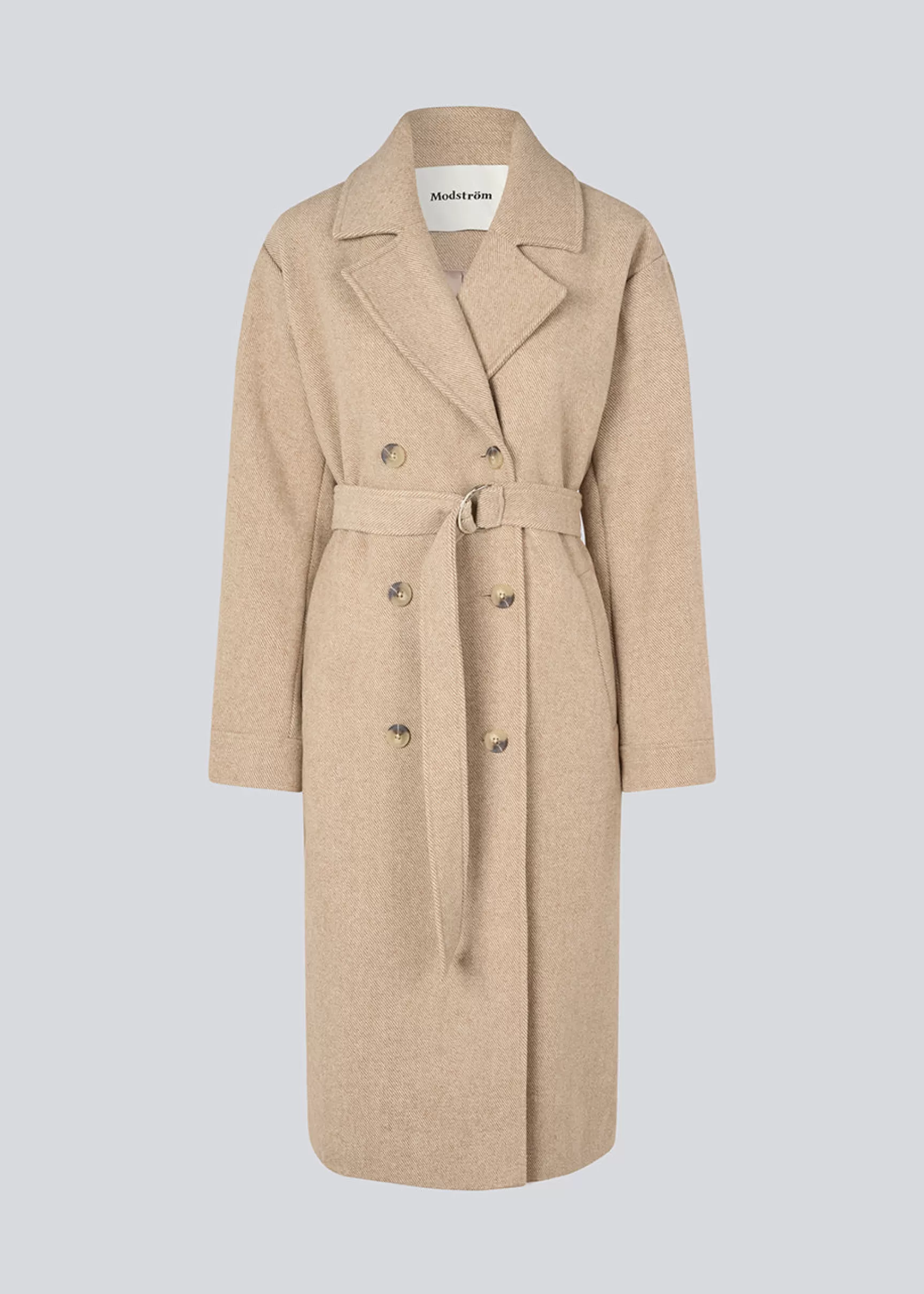 Best Sale Modström JakariMD coat - Beige Twill Melange BeigeTwillMelange