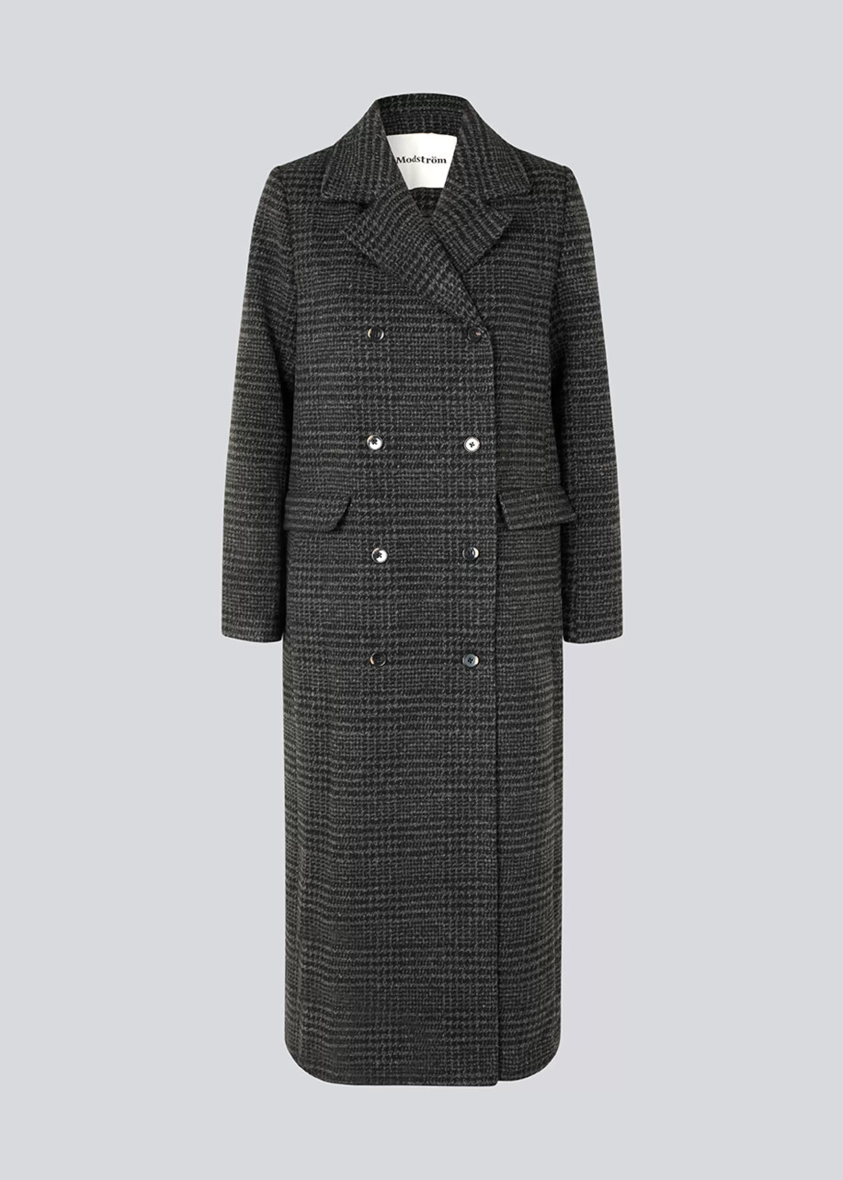 Store Modström JuniperMD check coat - Dark Gray Check DarkGrayCheck