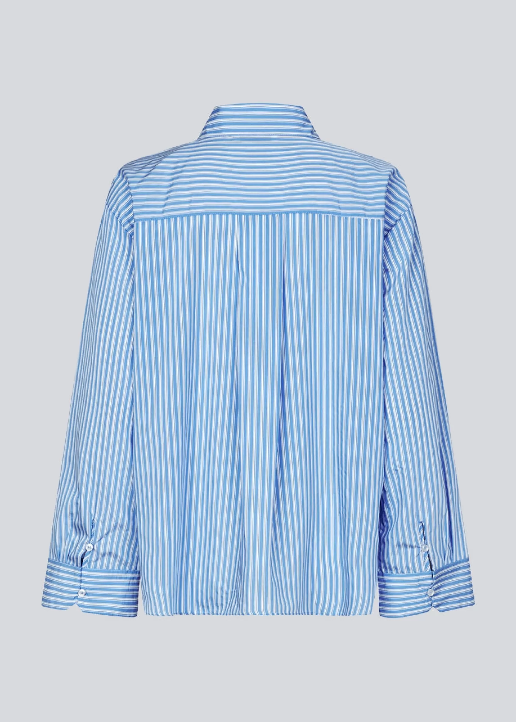 Best Modström KadirMD stripe shirt - Denim Blue Stripe DenimBlueStripe