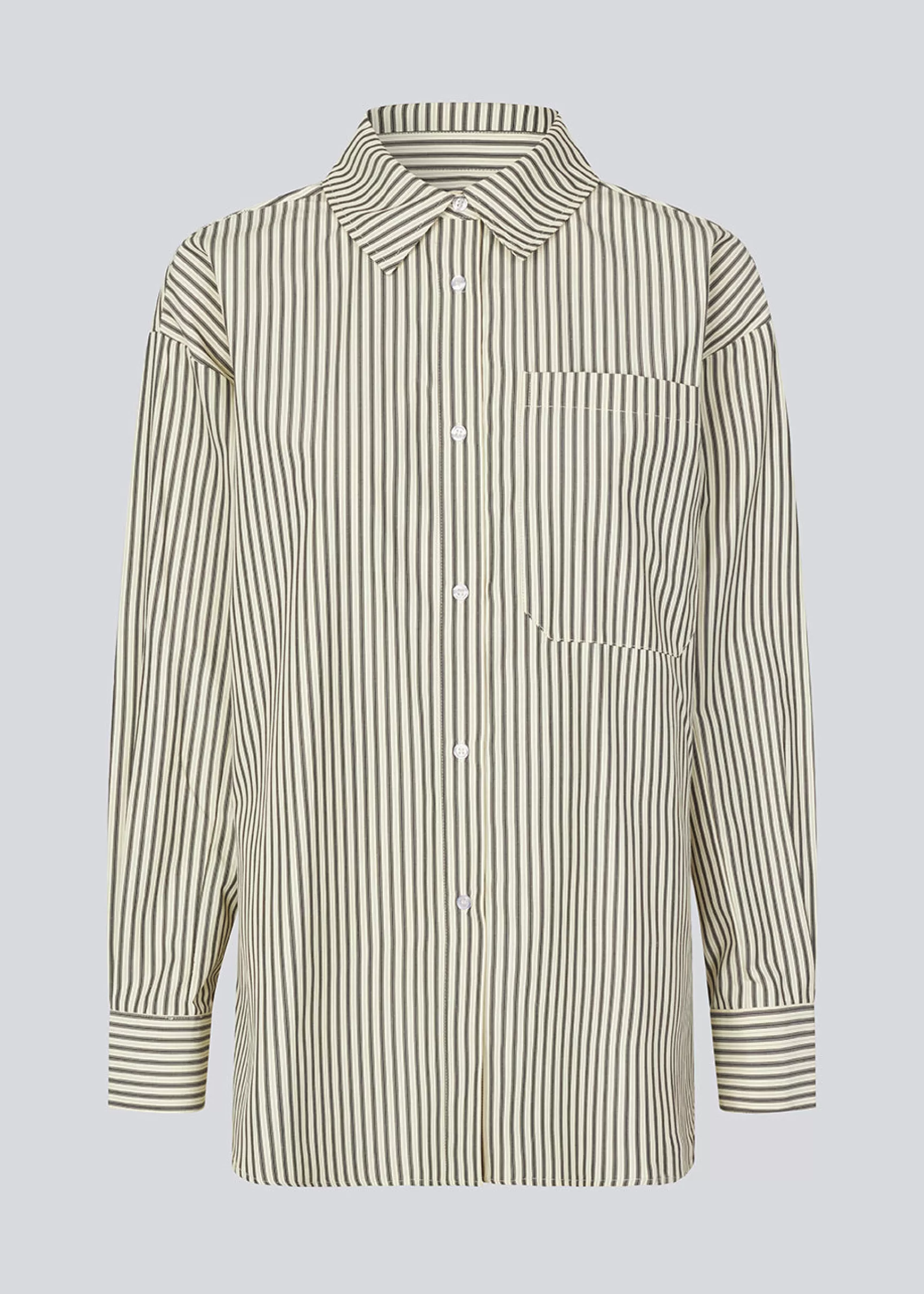 Outlet Modström KoraMD LS shirt - Delicate Black Stripe DelicateBlackStripe