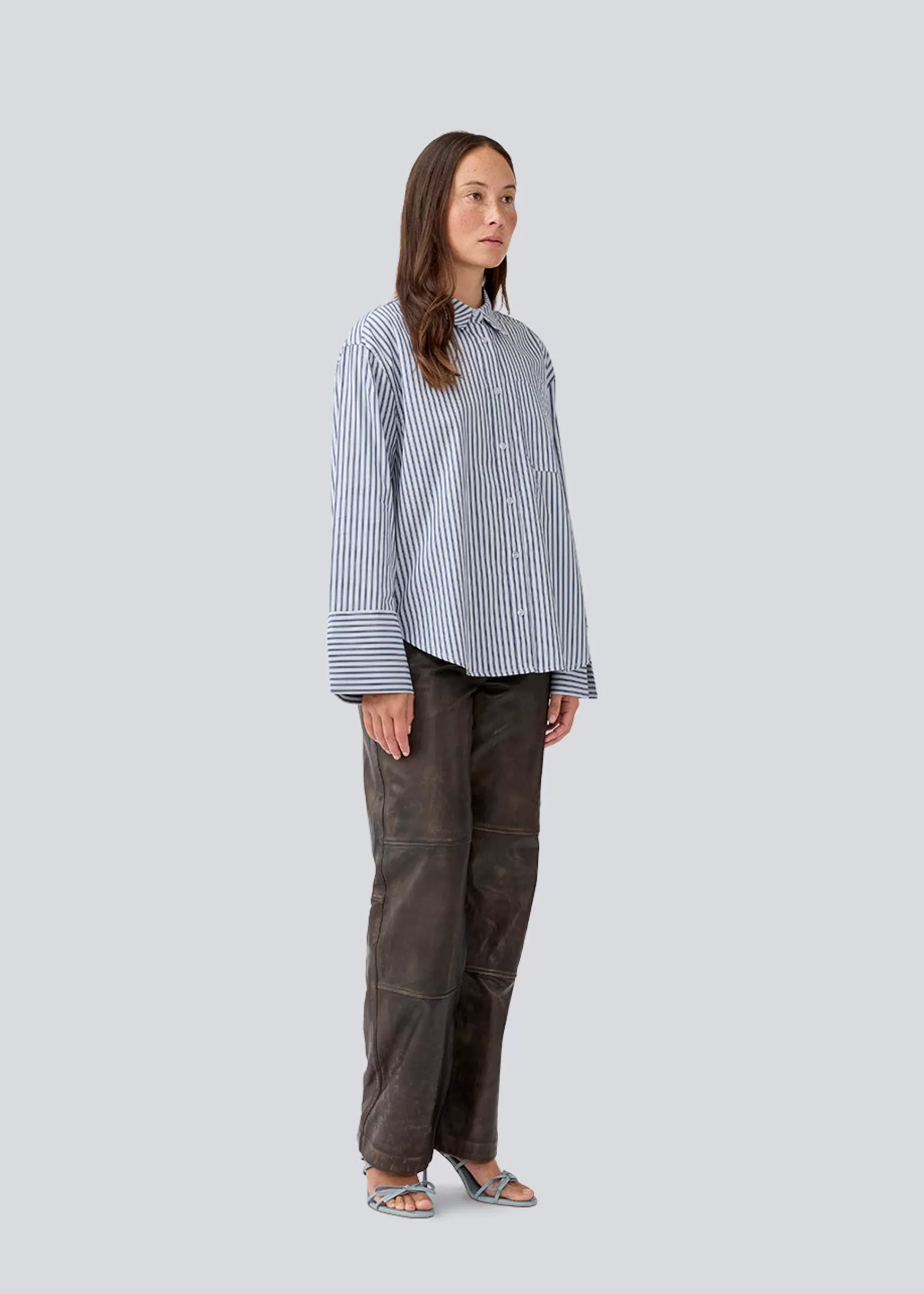 Best Sale Modström LaineyMD shirt - Delicate blue stripe Delicatebluestripe