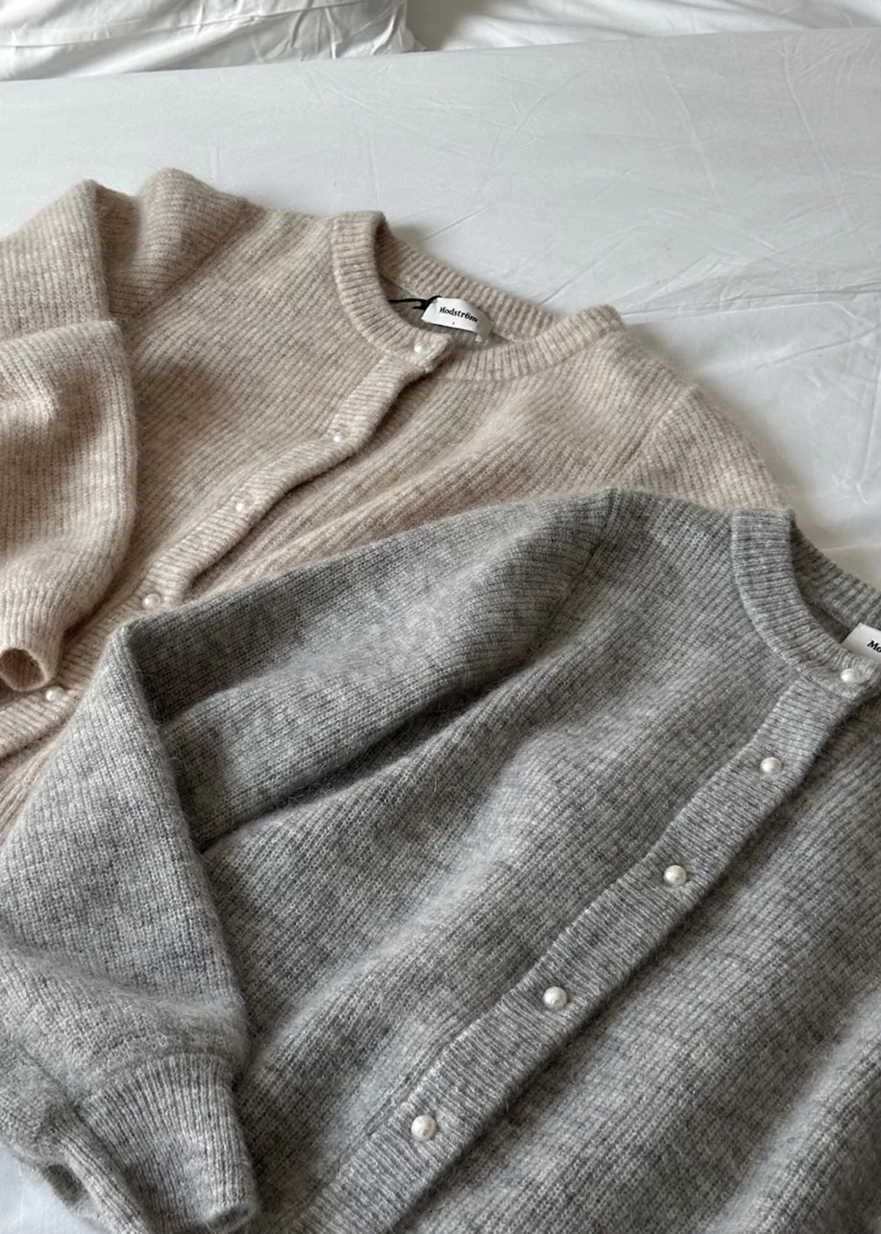 Clearance Modström LenniMD cardigan - Grey Melange GreyMelange