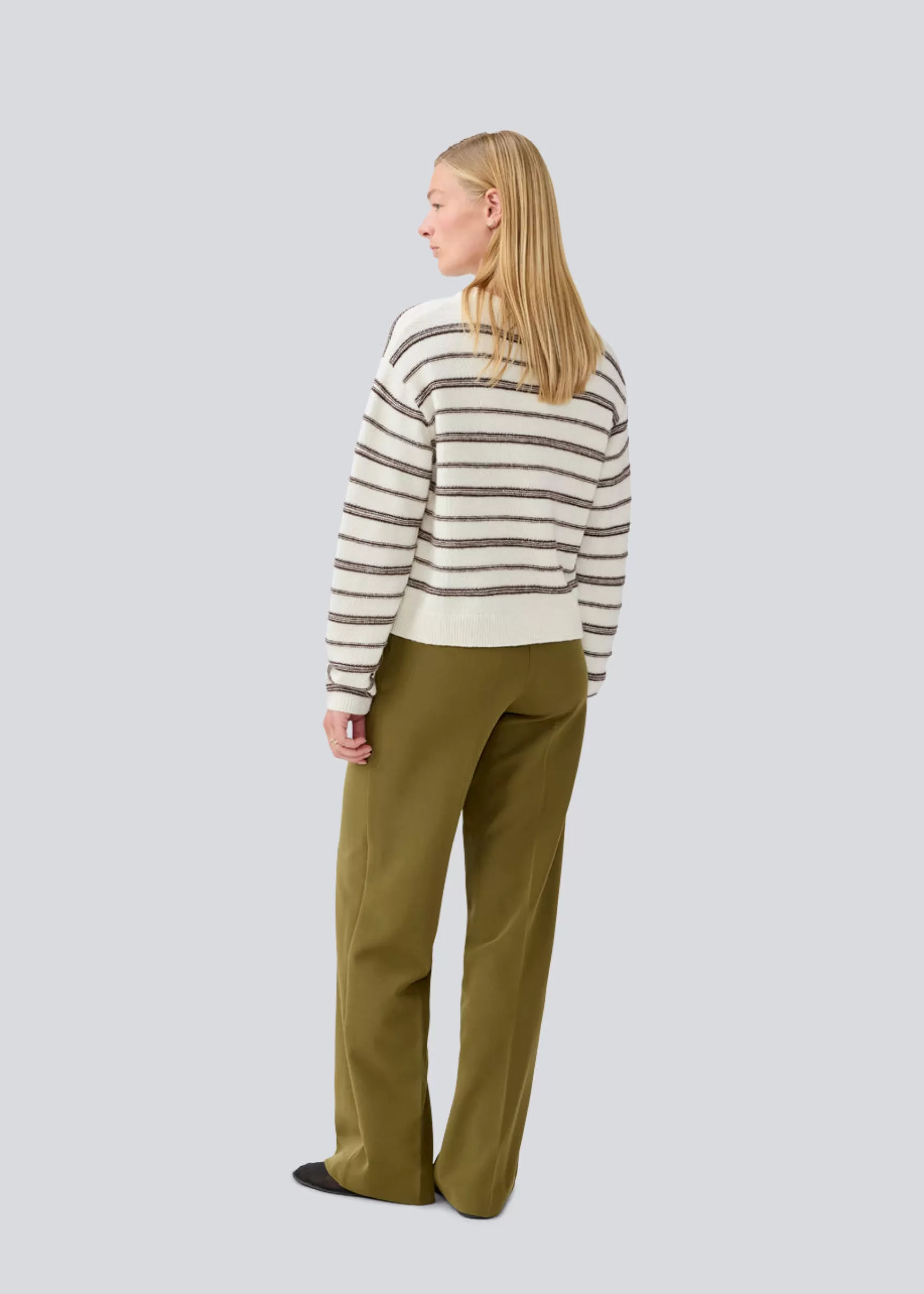 Store Modström LineusMD stripe o-neck - Soft White Cedar Stripe SoftWhiteCedarStripe