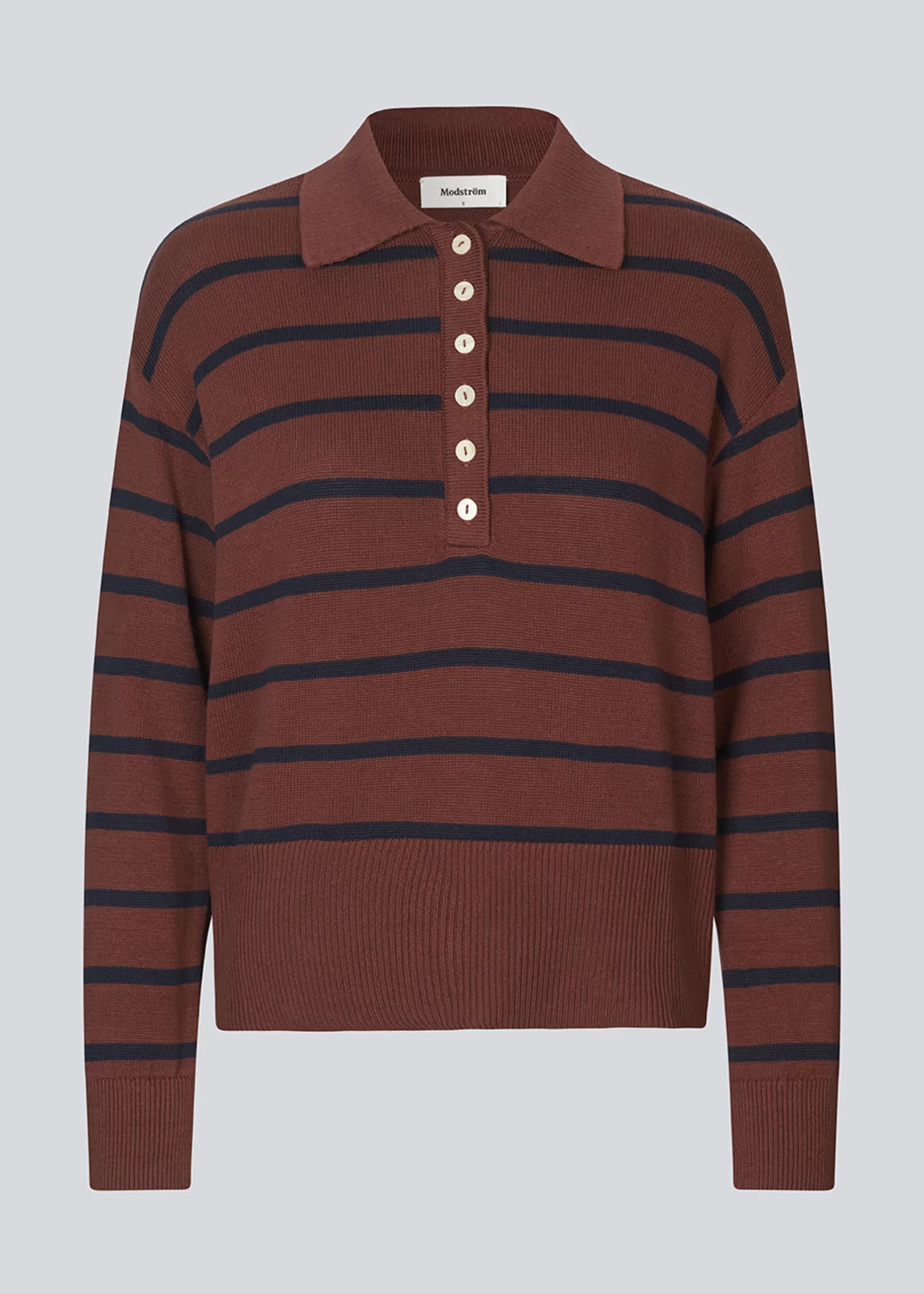 Shop Modström Malvamd stripe polo - Andorra Navy stripe AndorraNavystripe