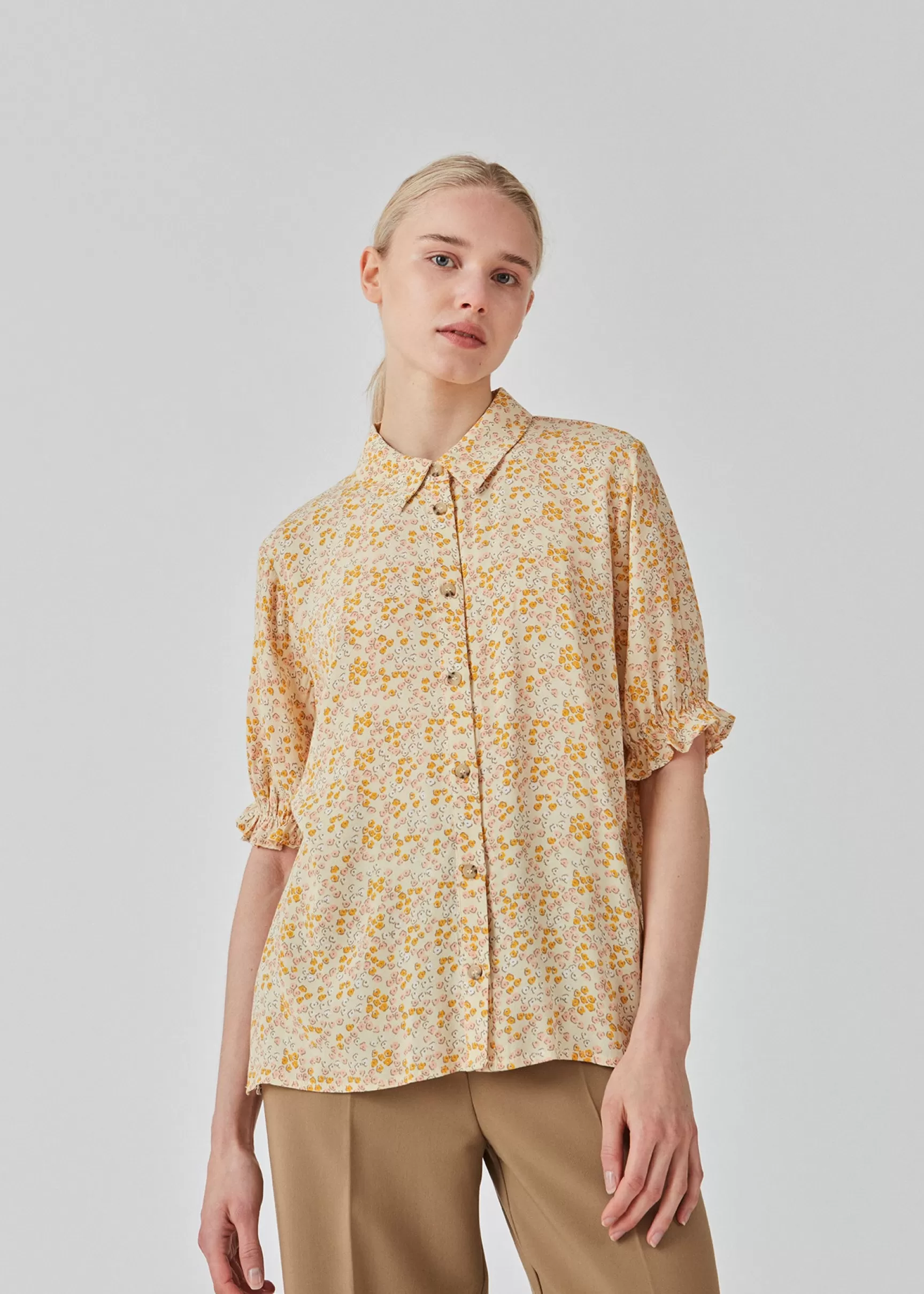 Cheap Modström RavenMD print shirt - Bobble Bloom Peach BobbleBloomPeach