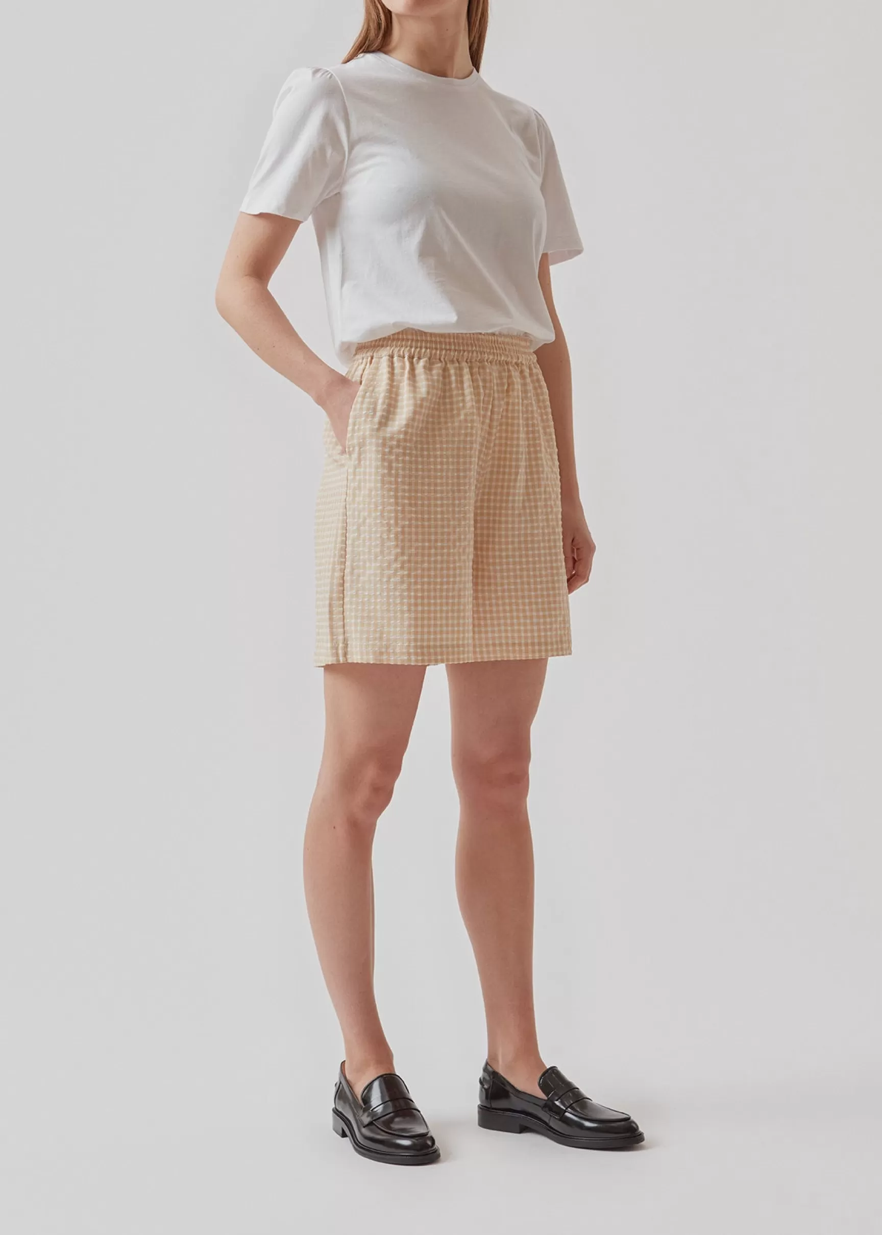 Store Modström RimmeMD shorts - Beige Check BeigeCheck