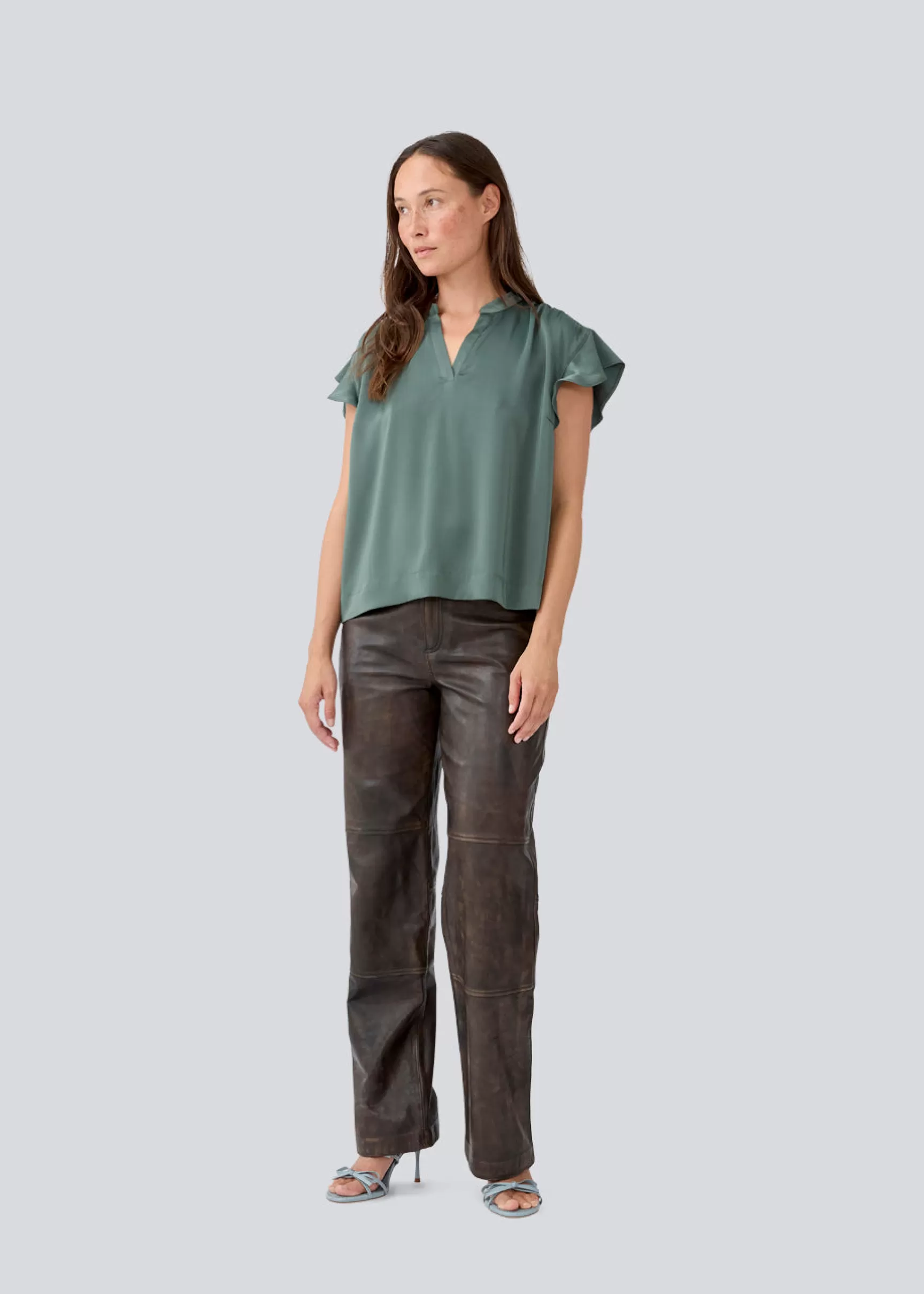 Shop Modström Tailormd SS top - Balsam Green BalsamGreen