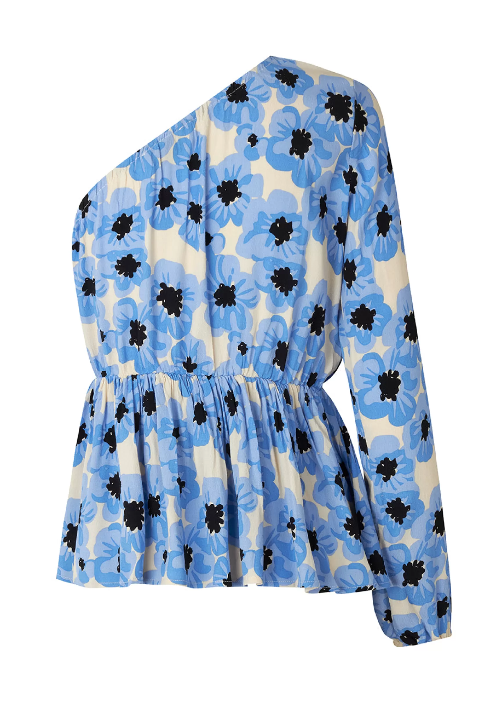 Best Modström TorahMD print one shoulder top - Blue Pearl Flower BluePearlFlower